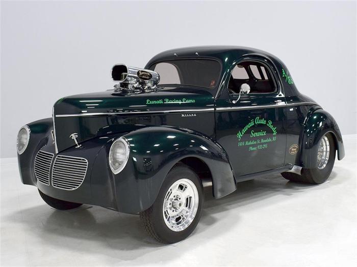 Willys coupe gasser 1940 steel sbc blown race speed history real sale