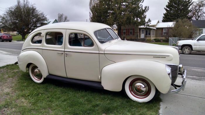 Mercury 1940 sedan cream v8 miles manual spangle washington states united location item color