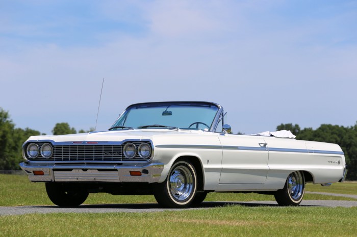 Impala 1964 chevy white ss car