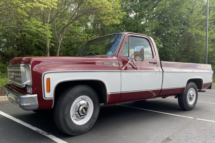 Chevy 1975 c20 truck pickup camper special silverado chevrolet rust block big sale cab