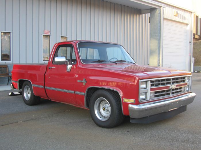 1985 silverado chevrolet trucks rod hot plus email google twitter front hotrod