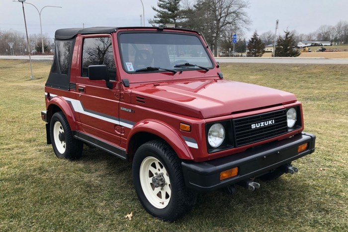 Suzuki samurai green 1986 4wd jx suv automatic sale