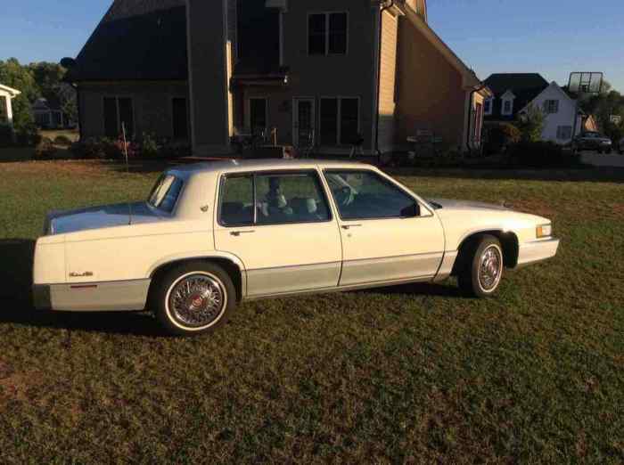 1990 deville cadillac sedan white fwd automatic sale