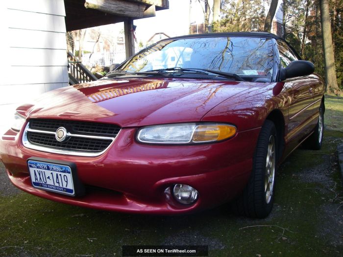 Sebring chrysler 1998 convertible jxi red candy apple momentcar