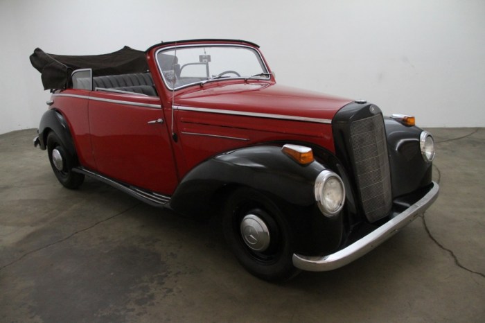 Benz mercedes cabriolet 220b 1952 sale quality jet extremely b1 say paint would show high 1161 vaultcars