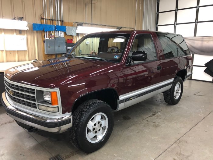 Blazer 1992 chevrolet 4x4 s10 red tahoe motorcar v6