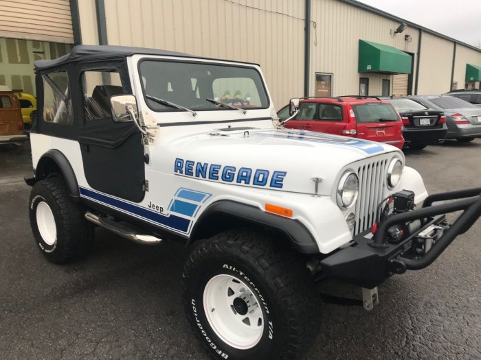 Jeep cj7 wrangler red 1983 top hard 4x4 door