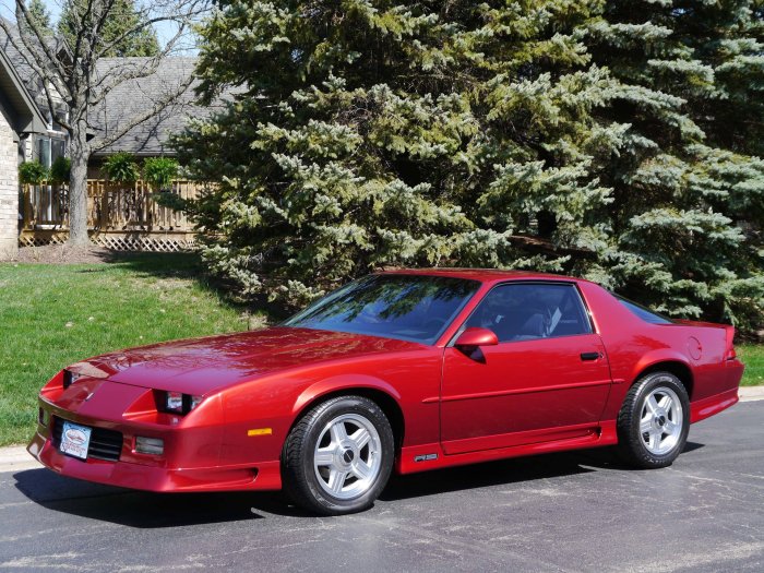 Camaro 1991 convertible rs 0l chevrolet door