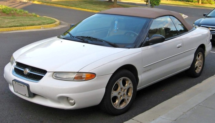 Sebring 1998 chrysler convertible white tan jxi interior bright momentcar gtcarlot color