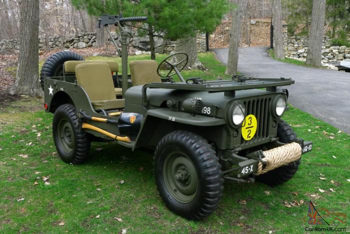 Jeep willys military sale m38 1951 army american antique classic restored fully car