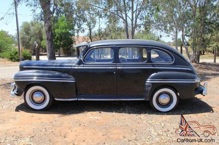 Mercury 1946 sedan eight car sale