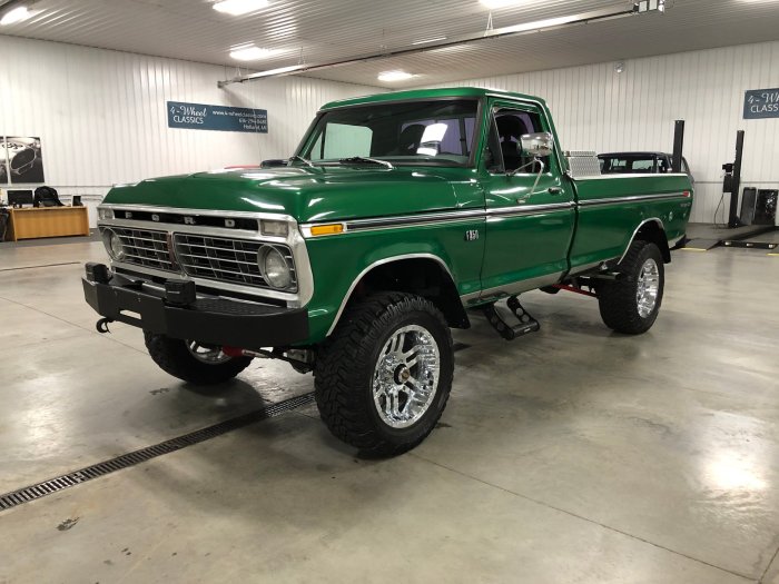 1974 f250 ford highboy truck restored green sales pickup xlt factory beautiful