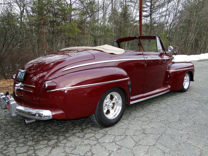 Convertible deluxe super ford 1947 sale car restored yellow flathead steel speed frame off cars sold rkmotorscharlotte saved