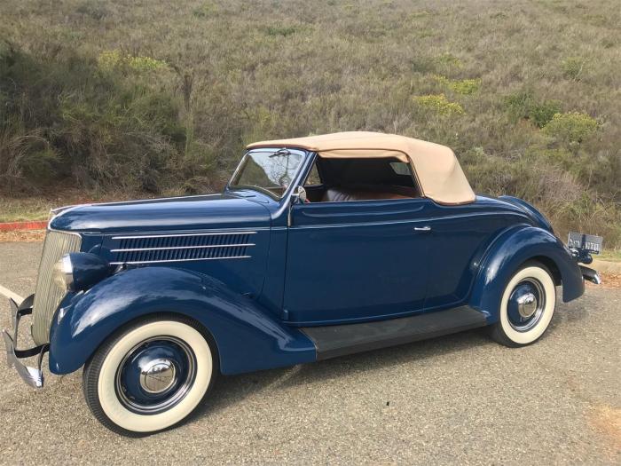 Ford 1936 cabriolet convertible restoration frame dark off blue other sale