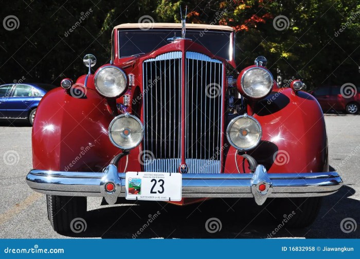 1937 packard convertible antique car stock