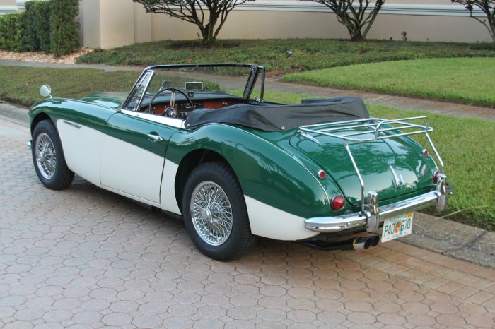 Austin healey green 3000 racing british 1964 bj8 mk iii trim leather sale