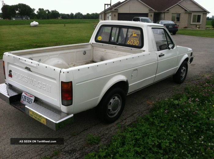 1980 caddy pickup rabbit volkswagen truck diesel trucks