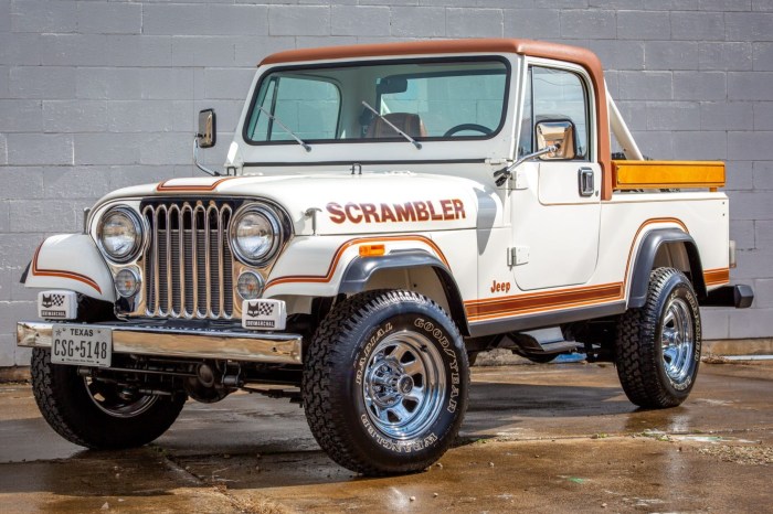 Jeep scrambler 1983 cj8 barnfinds cj mileage survivor low wrangler choose board article