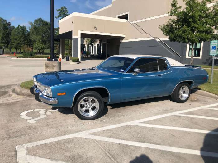 Plymouth satellite 1974 1975 sale green 1973 cc streetside cars brakes pwr steering sublime slick strong bright motor build super