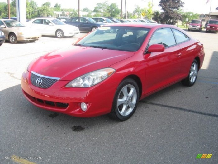 Toyota solara 2004 sle v6 red coupe exterior data absolutely gtcarlot specs info used