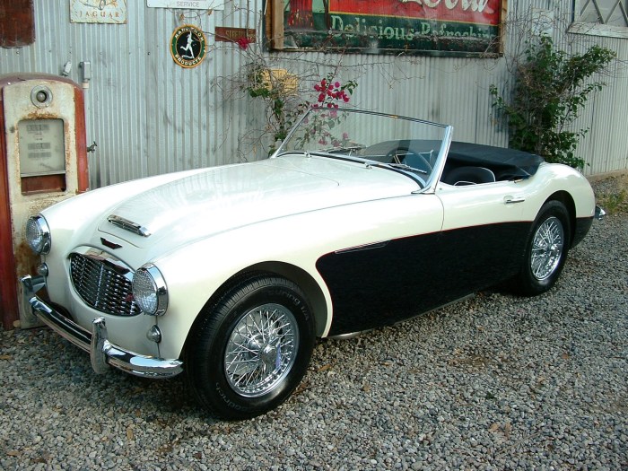 Healey classic 1960 british austin sale bt7 roadster car restored racing green