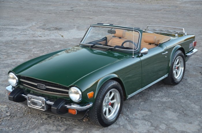 Tr6 triumph green british racing 1976 sorted miles well beautiful color production sale frazier engine size