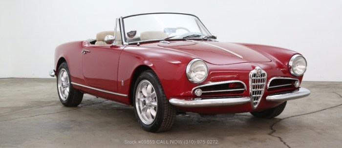 Alfa romeo giulietta 1960 spider sale enlarge click giulia restored fully