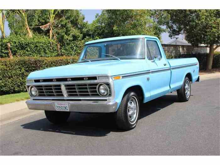 F100 ford 1974 pickup sale truck cc 1972 classic cars california verne la unhinged styling heeled evolution workhorse well car