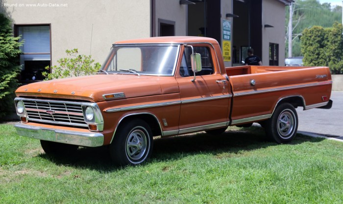 1968 ford pickup trucks f100 flareside history green