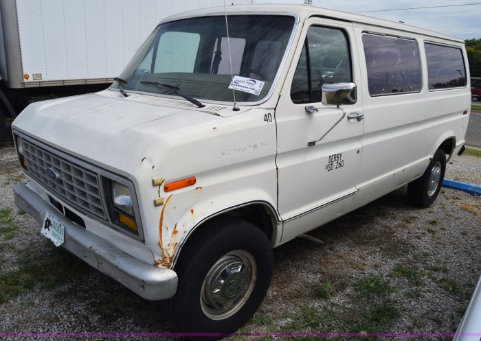 1988 van ford econoline cargo e350 item sold auction