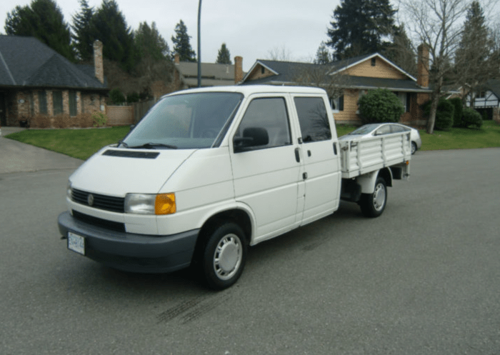 Transporter volkswagen t4 doka cab 1992 double gas pickup ton engine front sale other canada make vin columbia victoria british