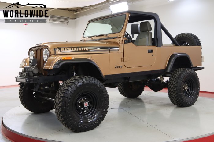 Jeep 1984 cj8 scrambler custom side profile lot barrett jackson