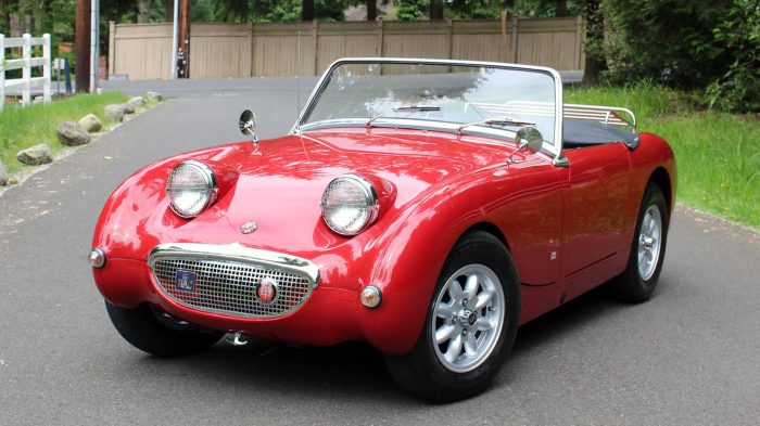 Sprite bugeye austin healey 1960 roadster red speed mecum ca0815 engine