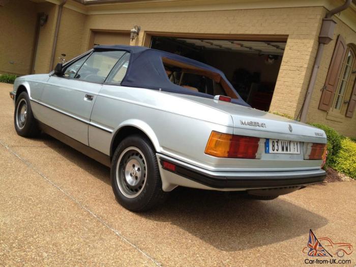 Spyder 1986 maserati biturbo curbside feel