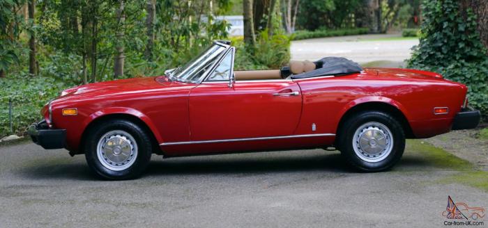 Fiat 1976 spider original sale convertible 126k 1800cc