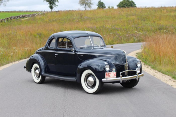 Ford 1940 coupe rod hot history inspired quarter three maroon
