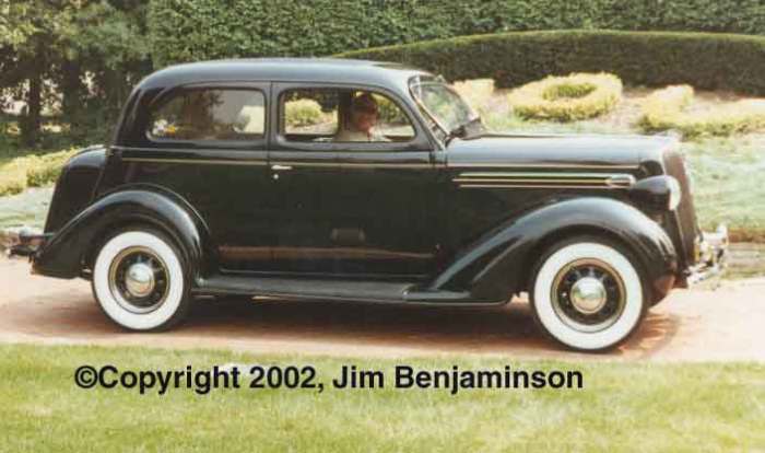 Plymouth 1936 sedan door