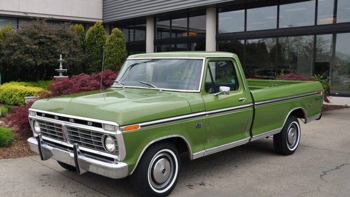 1974 ford f100 truck red pickup motorcar candy apple lwb