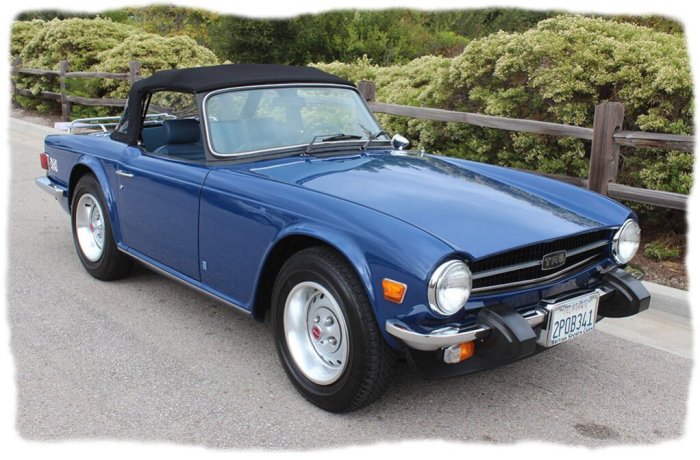 Car tr6 triumph alamy sports stock convertible 1975 british display